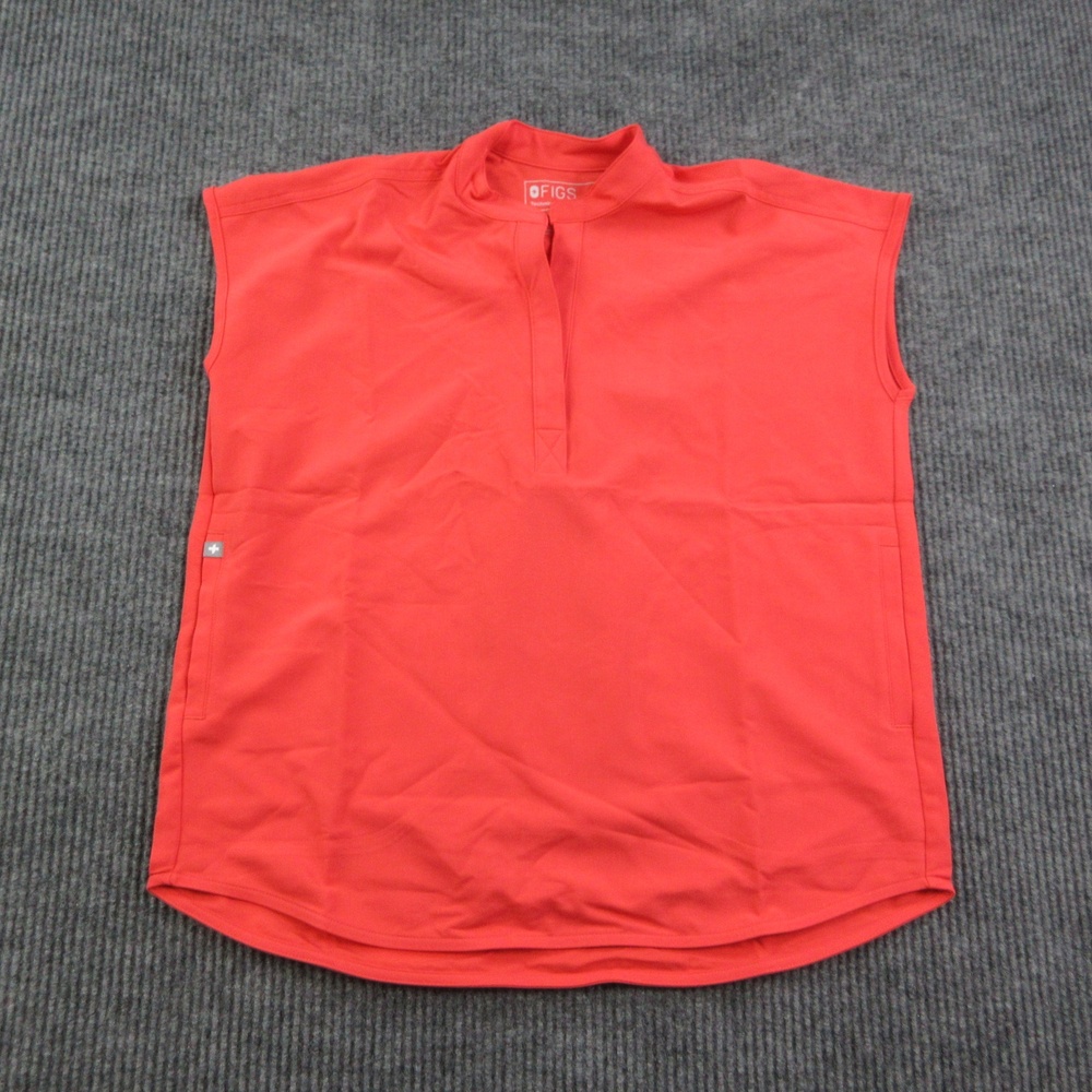 FIGS Tank Womens XS Orange Rafaela Oversized Scrub Top Technical Workwear NWT